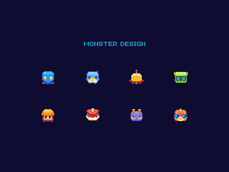 Monster game gif 动画 设计