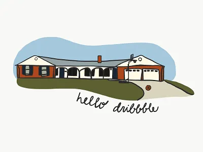 Hello Dribbble illustration