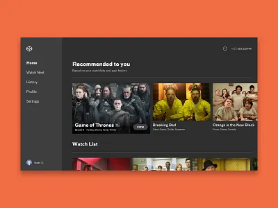 Day 25 - TV App dailyui dailyui025 tv app