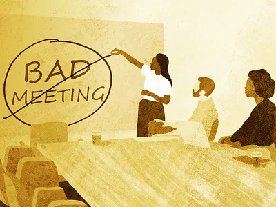Productive Meetings Illustration business illustration meeting minimal productivity texture