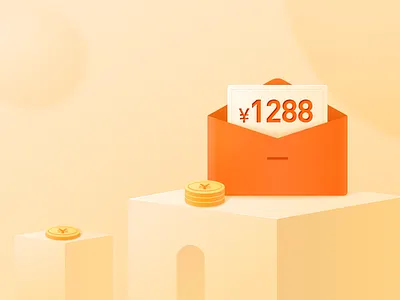 Red Packet finance gold icon money packet red yellow