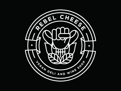 Rebel Cheese aplikasi desain icon identitas ikon ilustrasi logo minimal monoline tipografi typography vektor