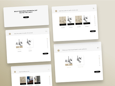 build my bathroom bathroom build customize design options selections steps ui design uiux web design