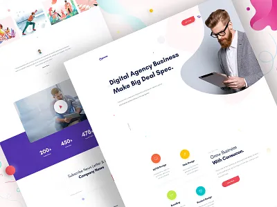 Design Agency - Homepage V4 agency agency landing page bangladesh business clean ui design clean user interface clean website design design agency home page illustration landing page landing page design minimal typography ui ui deisgn web web design web landing page website