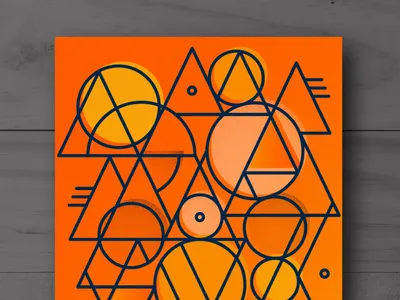 Triangles and Circles Poster #01904A abstract circle geometry illustration illustrator lines pattern poster sacred geometry shapes triangle triangles
