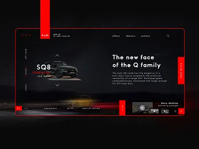 Audi Q8 design ui ux web