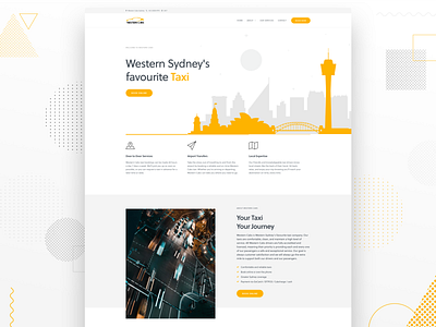 Western Cabs | Website australia booking brand brand identity car clean illustration landing landing page maxi minimal sydney taxi web website