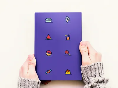 夏日清凉美食icon ui 卡通 图标 矢量 设计