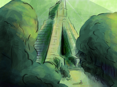 ancient pyramid cartoon cartoon art character concept art illustration