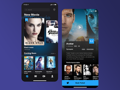 | 电影在线购票app ps ui 应用 矢量 设计