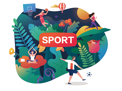 Flowers sports ui 插图 设计