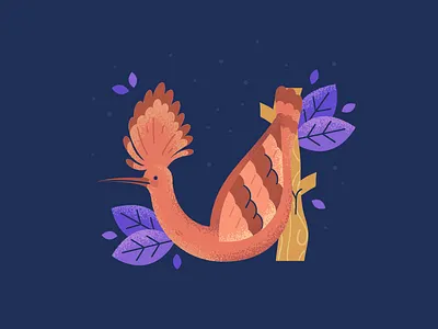 36 Days of Type 36 days of type animal bird design digital art hoopoe iconography illustration lettering type vector vector art