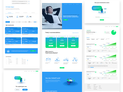 investment website business illusration investment money savings ui design uiux web design website