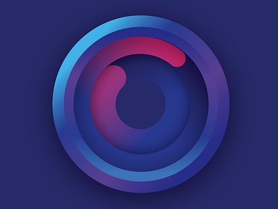Gradient ring design -（Ai Practice） button cicle design flat illustrator