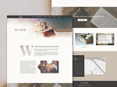 Bookstore new Website draft adobexd bookstore bookstore design design ui ux vintage web design webdesign website