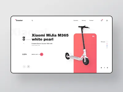 E. Scooter concept design design designer figma online store photoshop scooters shop design ui ui ux user experience design user interface user interface design ux web webdesign webdesigner xiaomi