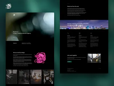 Pauahaus | Landing Page agency australia brand brand identity branding clean content dark design design agency digital identity landing landing page minimal refresh skull sydney web website