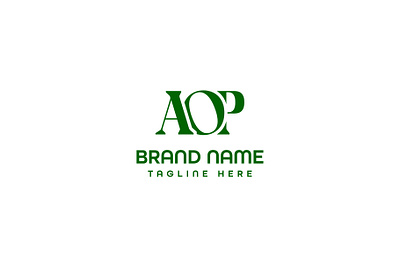 Letter AOP Logo Design Vector combination logo