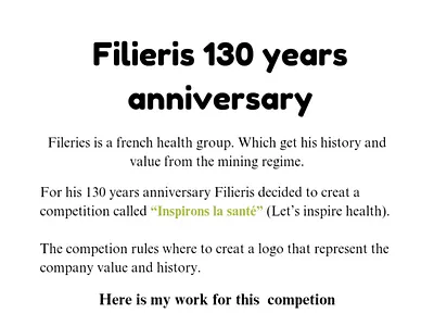 Filieris 130 years anniversary branding graphic design logo