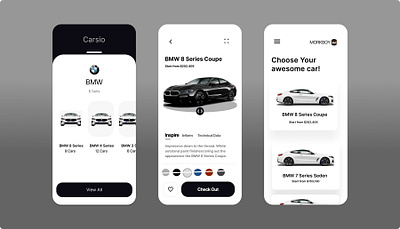 BMW Car App Store Mobile Design app app design design figma graphic design ui