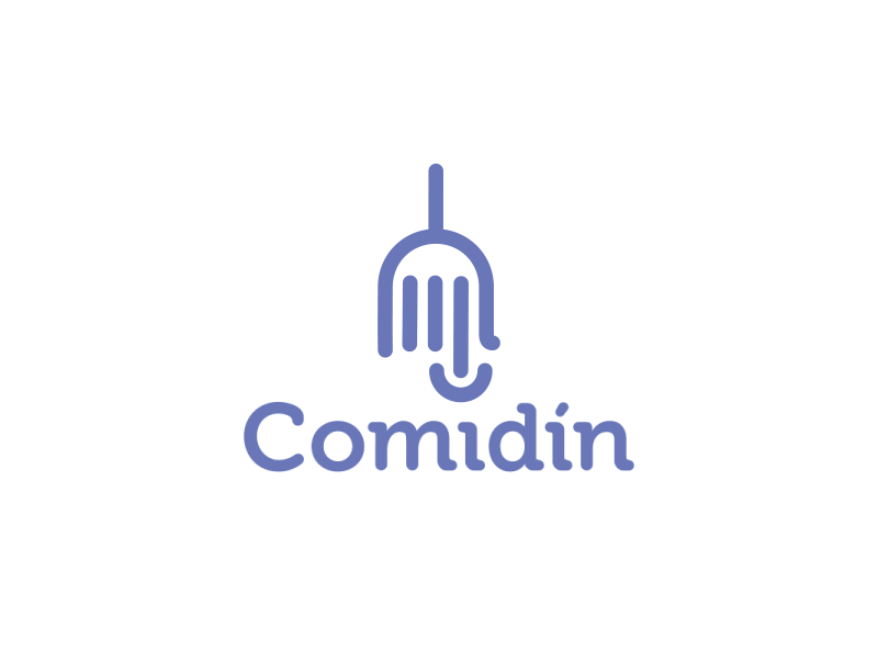 Comidin - Logo Animation after effects animation branding finger fork hand line logo motion stroke touch