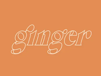 Ginger type art black branding clean color design flat graphic design graphic illustration icon identity illustration lettering logo logotype minimal type typography vector