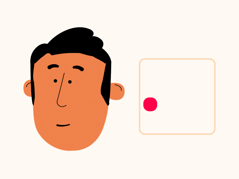 Face Rig - Man 2d 2d rig after effects animation characters color face rig flat gif guy illustration inspiration joystick n sliders man motion graphics orange rig vector