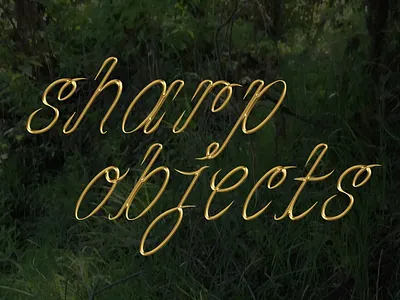 Sharp Objects Type art black branding clean color design flat graphic design graphic illustration icon identity illustration lettering logo logotype minimal type typography vector