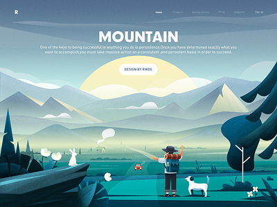 Mountain 2 china dog editorial hike illustration landscape mountain ps rwds travel tree