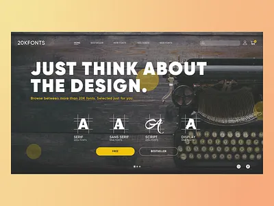 20K Fonts - Homepage ecommerce homepage design landing landing page ui ui design challenge ui design ux design ui designs ux ui ux challenge ux design web design website