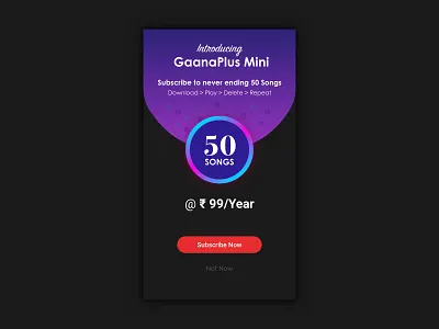 Mini Subscription Pack android app application concept ios user interface design visual design