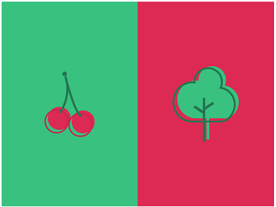 Iconcherrytree cherry green illustration illustrator paris red trainings tree vector