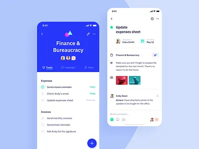 Indigo Ds - Project page app clean colours design system interaction interface ios mobile project task task app typography ui ux vibrant