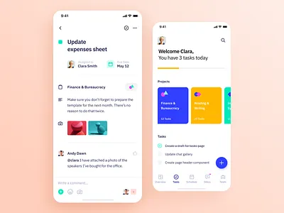 Indigo DS - Task Page app clean colours design design system interaction interface ios mobile project task task app typography ui ux vibrant