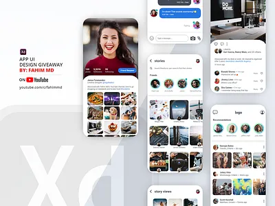 Download Free App UI Design | Adobe XD android app clean design iphone mobile mobile design ui ui design user interface ux