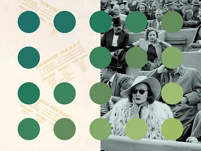 Circular graphic design print