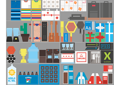 Set de Iconos para App app cubic diseño españa game icons icons pack ilustración ilustrator plano skater tecnology vector venezuela
