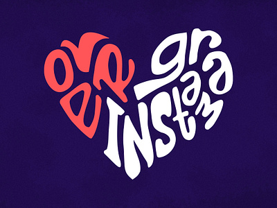 Over Instagram hand written heart illustration instagram over instagram typography