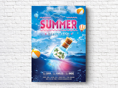 Summer Beach Party beach beach flyer beach holiday beach party club flyer island nightclub party party flyer poster psd sea sky summer summer beach holiday summer beach party summer car summer event summer holiday