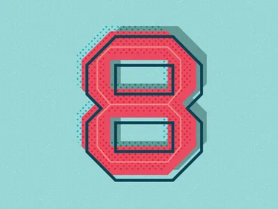 36 Days of Type: Number 8 lettering number sanserif vector