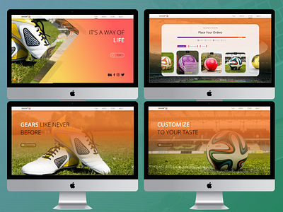 Soccer site adobe xd