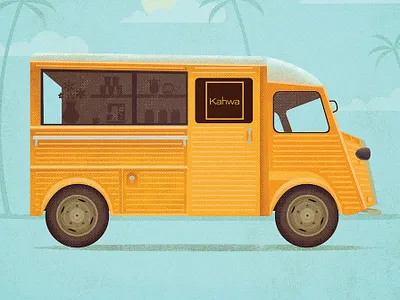 The Kawha Wagon art direction design digital art flat icon icon design illustration logo logo design print vector