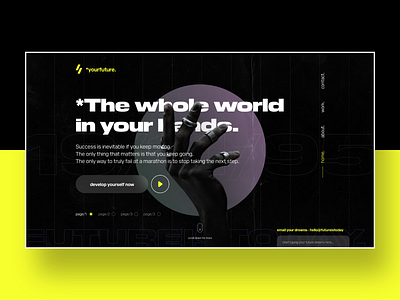 FUTURE IS TODAY artwork branding colors design future futuristic ui gradient gradient background interface landing landing page ui ui designs user interaction user interface ux ux design web web design web site