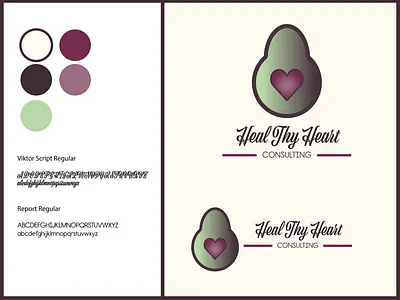 Heal Thy Heart Logo avocado contemporary gradient healthy heart logo modern logo design