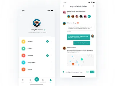 Clean and comfortable event management 100天 ios ui ux x 会议 活动 清洁 设计 颜色