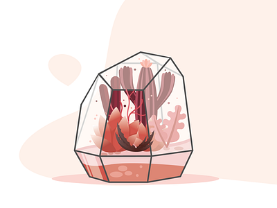 Terarrium adobe illustrator design illustration illustrator plant terarrium vector