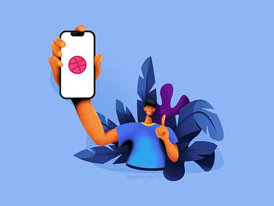 Invite illustration invites people