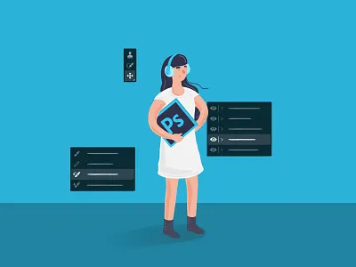 Adobe Photoshop adobe adobe photoshop branding character character design illustration startup branding ui vector