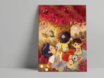 cover page for eureka publication bird digital painting eurekapublication explore illustration issue kids texture