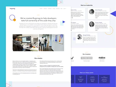About page design illustration landing page web design